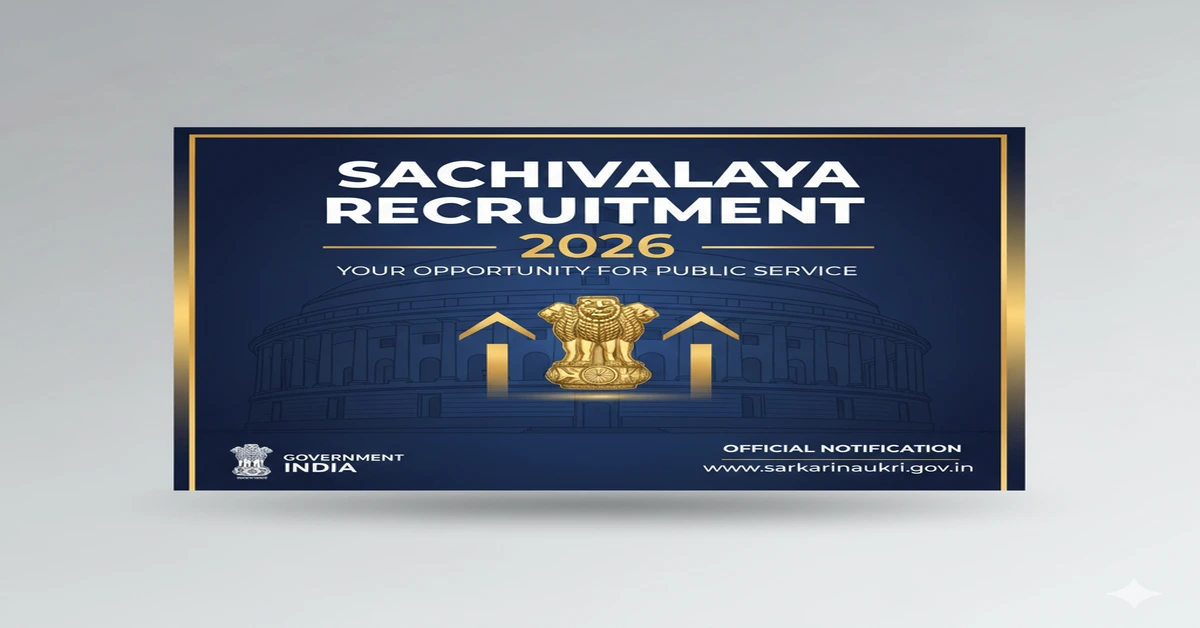 Sachivalaya Vacancy 2026 Secretariat Recruitment Notification