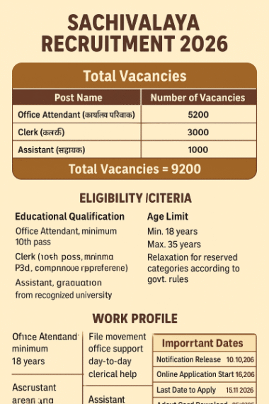 Sachivalaya Recruitment 2026