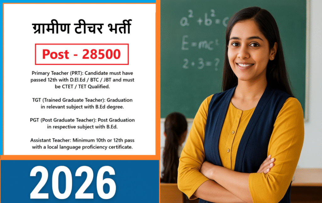 gramin teacher bharti 2026