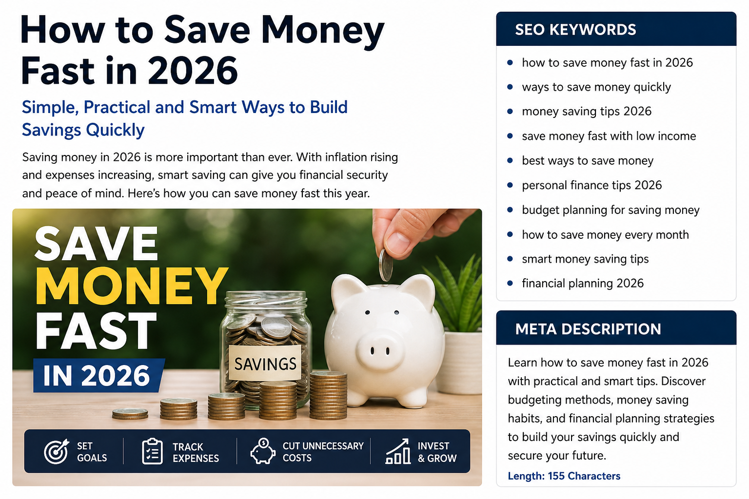 How to Save Money Fast in 2026