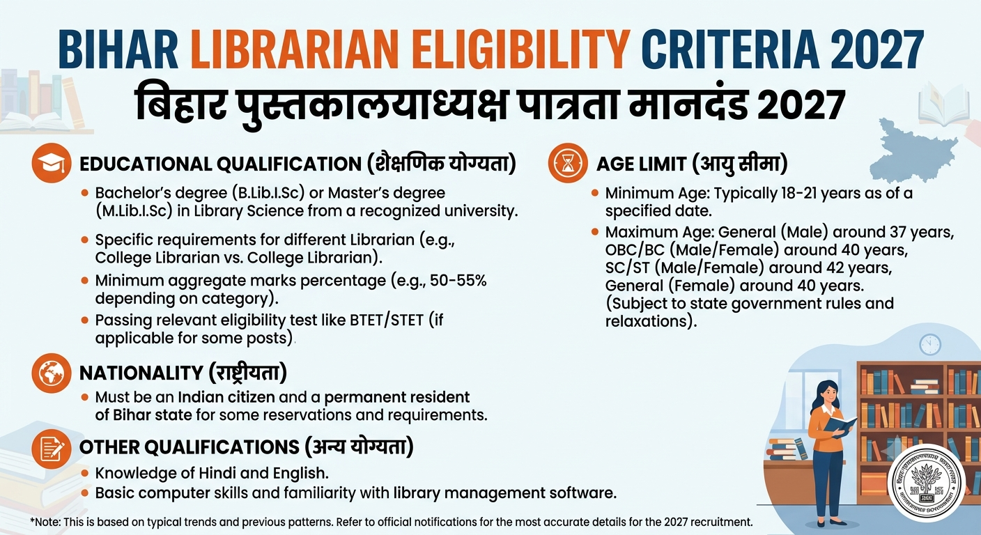 Bihar Librarian Eligibility 2027