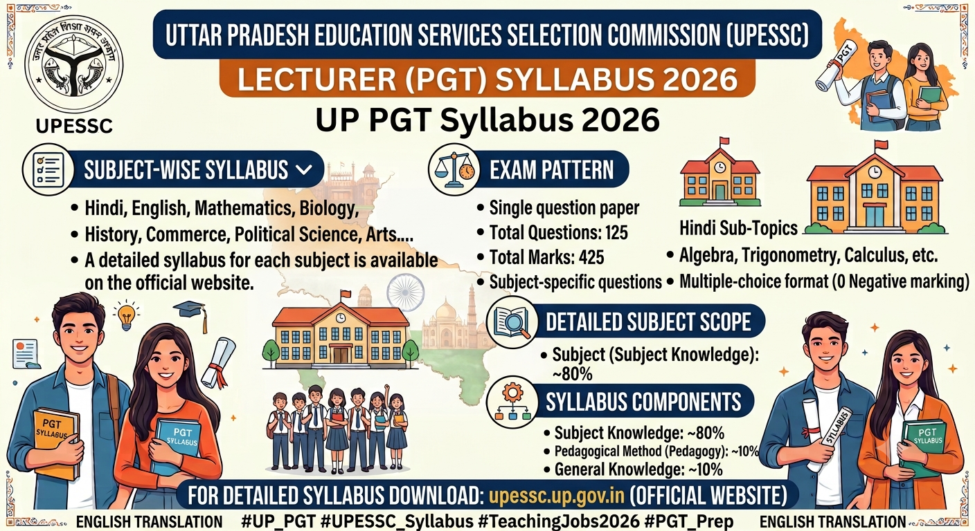 UP PGT Syllabus 2026
