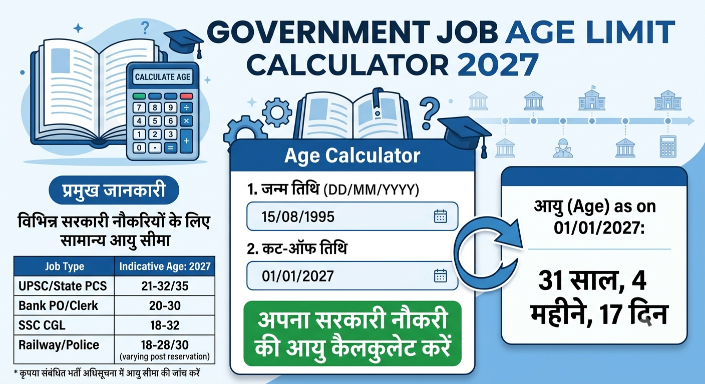 Government Job Age Limit Calculator 2027