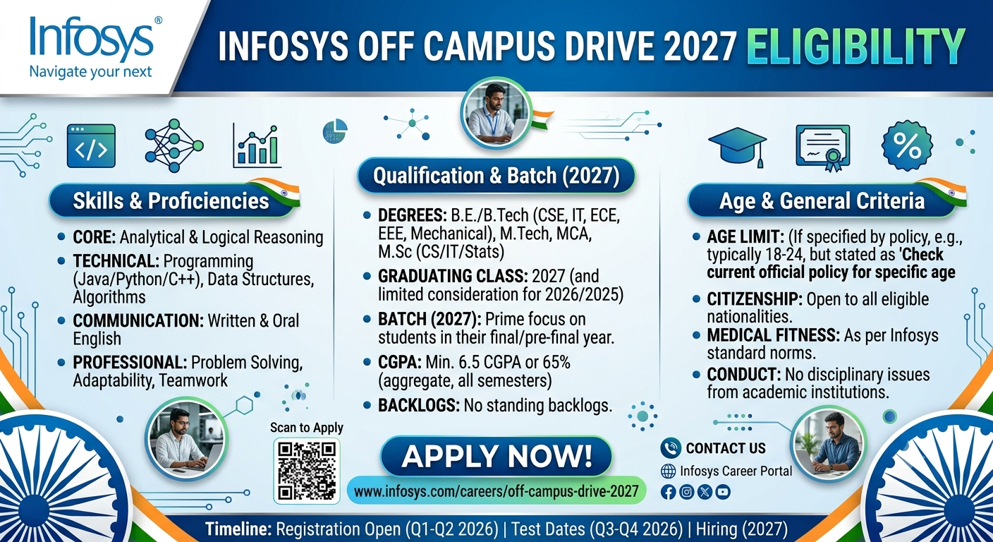 Infosys Off Campus Drive 2027 Eligibility