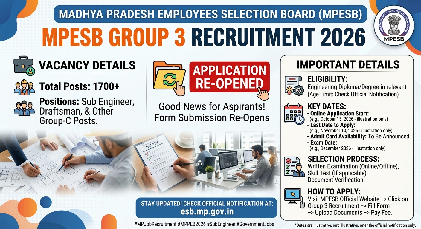 MPESB Group 3 Recruitment 2026