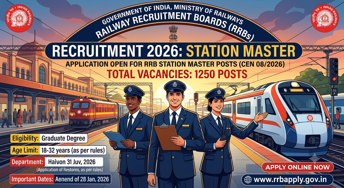 Railway RRB Station Master Recruitment 2026