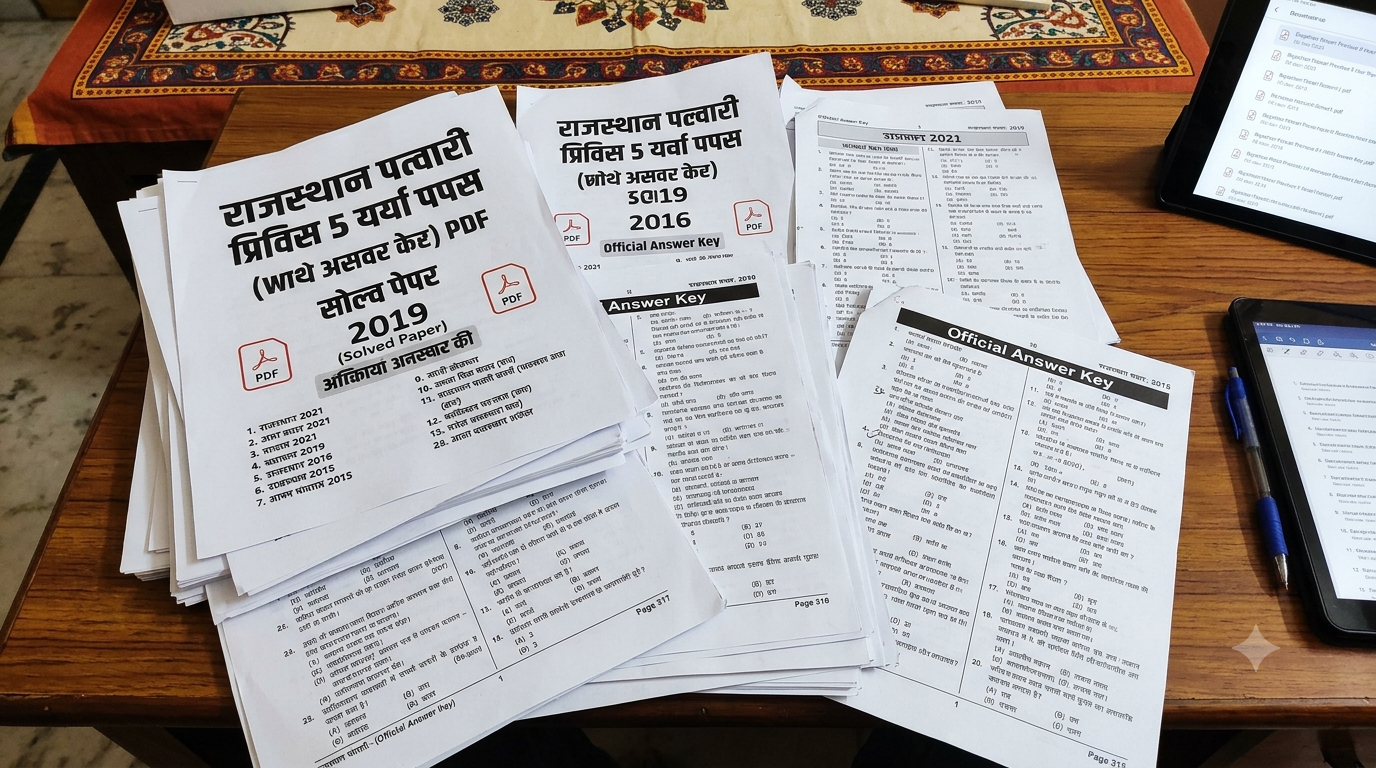 Rajasthan Patwari Previous 5 Year Paper with Answer Key PDF