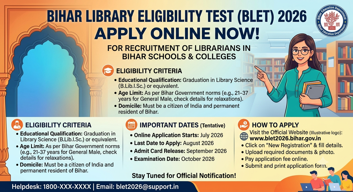 Bihar Library Eligibility Test BLET 2026